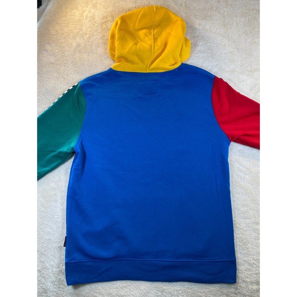 Brooklyn Cloth Legend Color Block Hoodie Sweatshirt Size L Blue Red Green Yellow - Picture 12 of 14